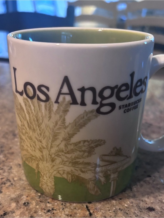 Starbucks Other - Starbucks White and Green Los Angeles Palm Ceramic Mug